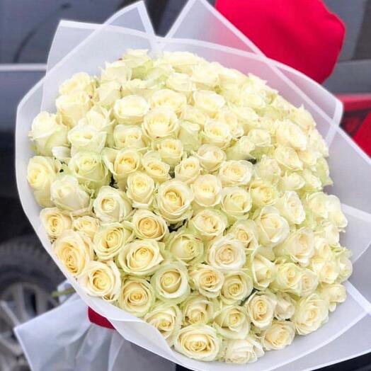 Ramo de 101 rosas blancas