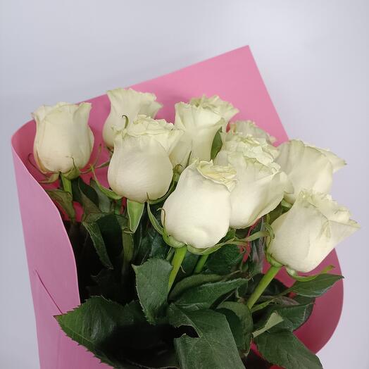 11 rosas blancas