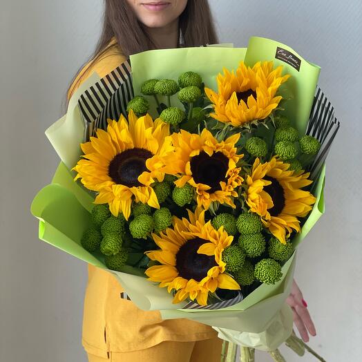 Girasoles brillantes