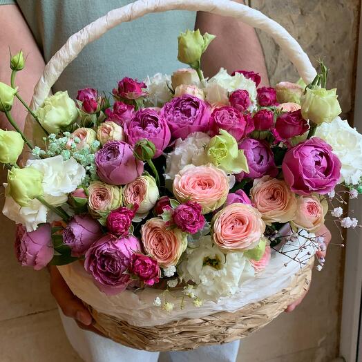 Cesta de flores de la Felicidad