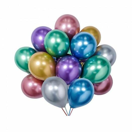 15 Metalic Balloons