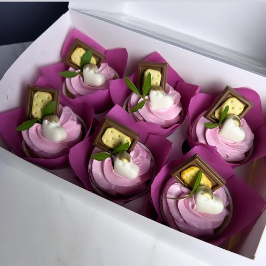 Chocolate cupcakes 6 pieces