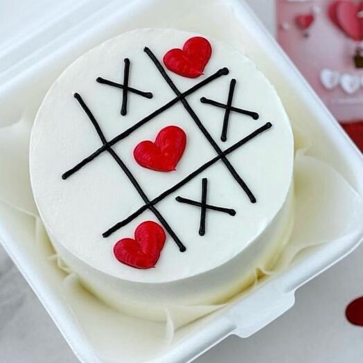 Бенто торт крестики-сердечки