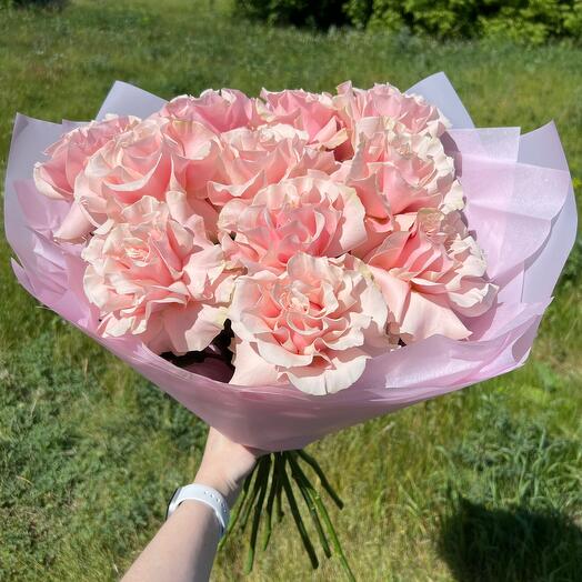 French roses 11 pcs pink