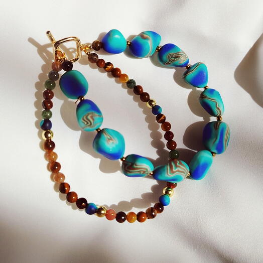 Браслет сине-бирюзовый "море"