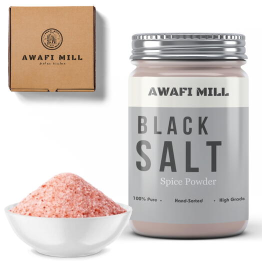 AWAFI MILL Himalayan Black Salt | Kala Namak Powder - Bottle of 100 Gram