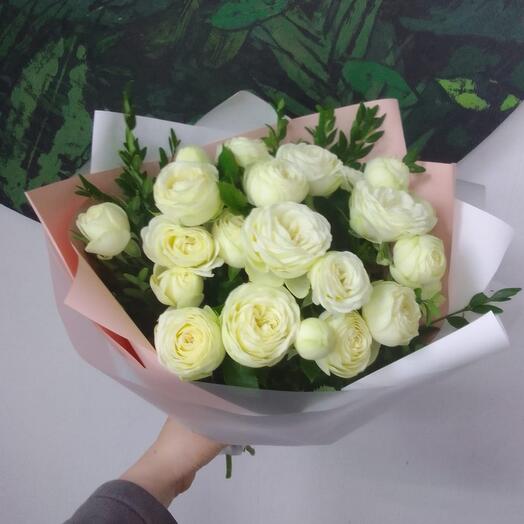 Ramo de rosas de nieve