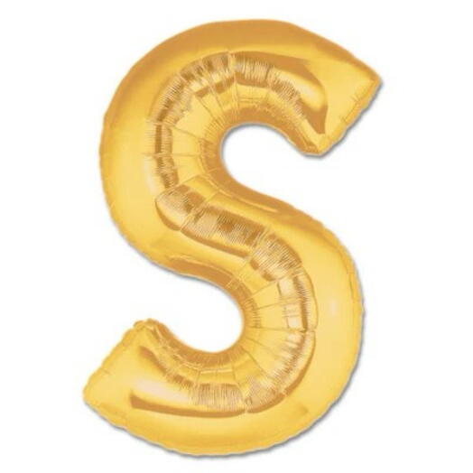 Letter S Golden Foil Balloon - 5293