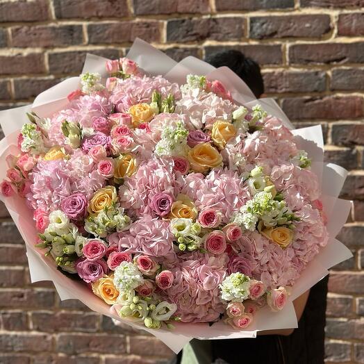 Author's bouquet of hydrangeas