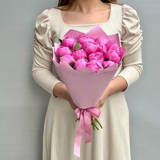 Pivoines d un rose eclatant