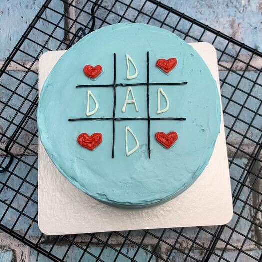Бенто торт для папы с надписью "DAD"