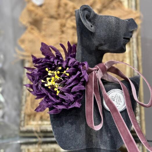 Брошь - чокер ASTER CRISANTELLA XS - COLOR LILLA