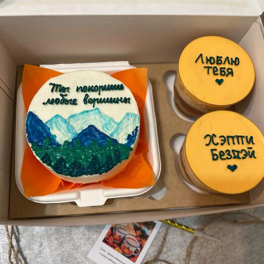 Набор бенто и 2 трайфла (торт в стакане)