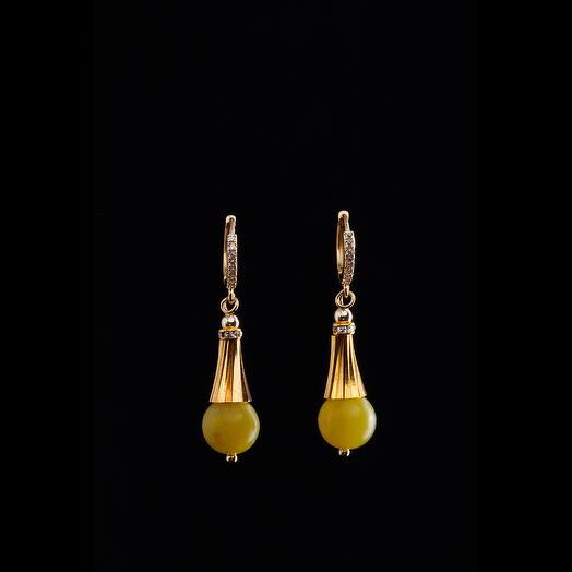 Серьги из нефрита 11225-0051