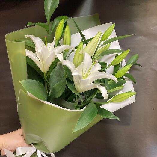 🌸🌸Белые лилии в упаковке
