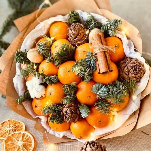 Новогодний букет " Мандарин"