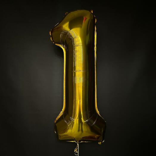 Шар фольгированный цифра 1