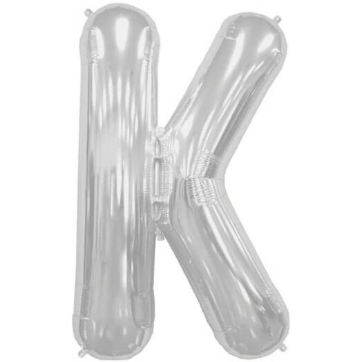 Letter K Silver Foil Balloon