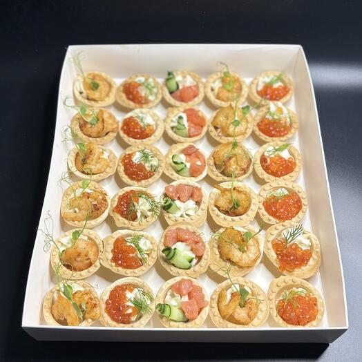 Тарталетки 30 шт, закуски , фуршет, кейтеринг