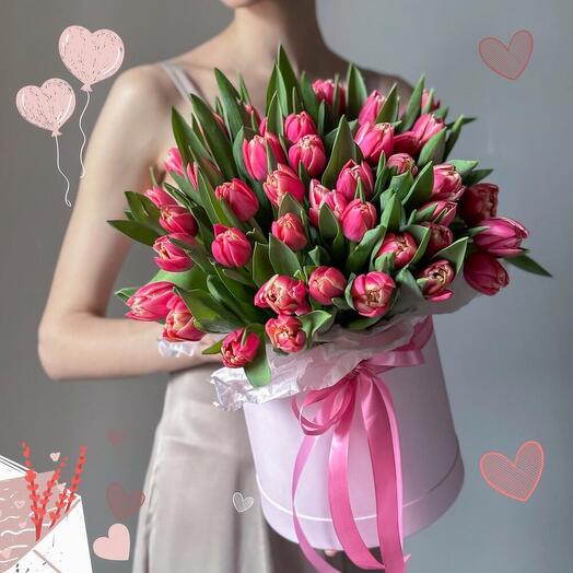 Цветы в коробке Тюльпан 🌷