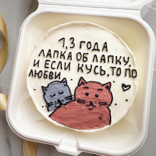 Бенто торт лапка об лапку