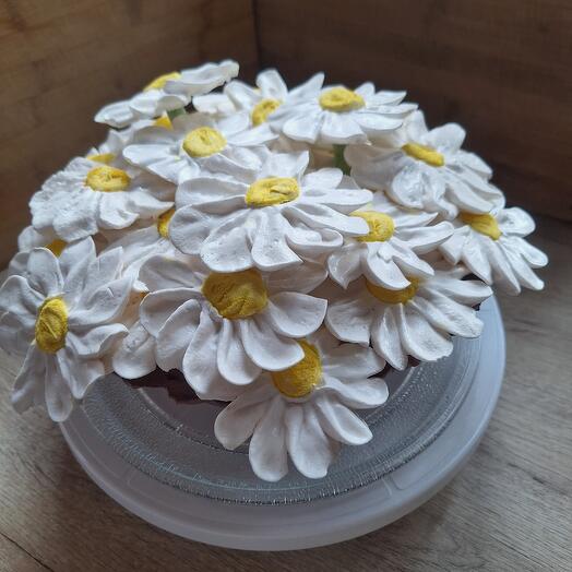 Цветочная корзина из зефира
