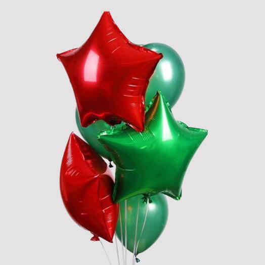 Фонтан воздушных Шаров гелий 6 штук. Set of helium balloons 6 pcs