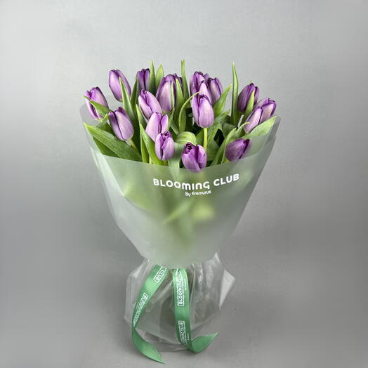 21 Purple Tulips Bouquet