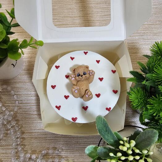 Бенто 500г торт с мишкой