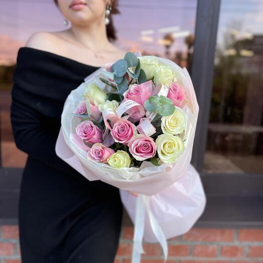 🌷Букет нежный из 15 роз