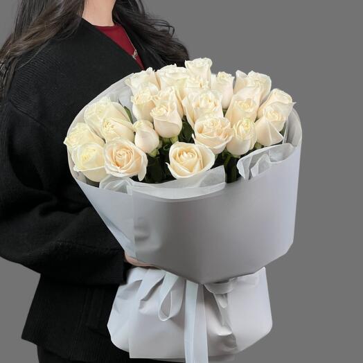 Букет из 25 роз 50 см
