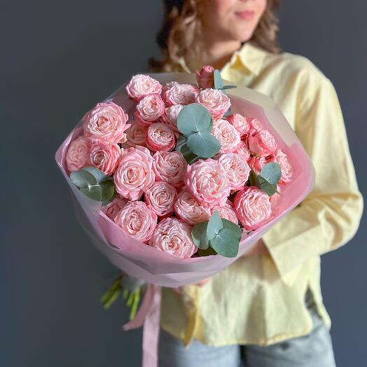 Хит💜 Букет из розовых кустовых роз, FD 488