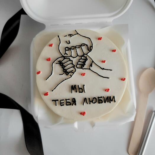 Бенто торт семья "мы тебя любим", бенто торт на годовщину, бенто торт мужу, жене, день семьи