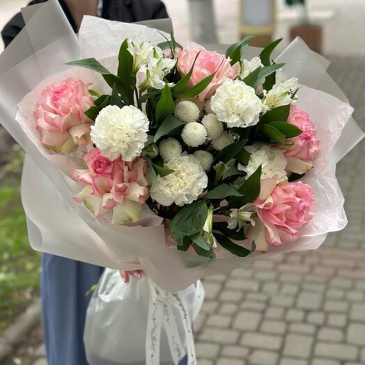 Букет цветов «Нежное сердце»