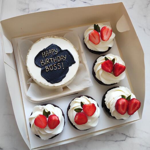 Бенто и капкейки Happy birthday BOSS