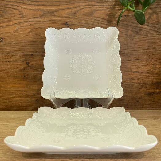 Набор тарелок Ингрид 2 шт фарфор белый 19.5х19.5 см