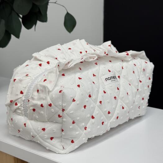 Косметичка с сердечками