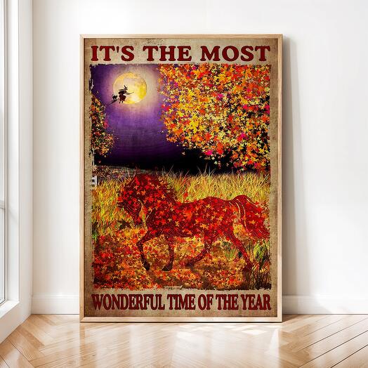 Интерьерный постер "Лошади" винтажная картина 02-1128