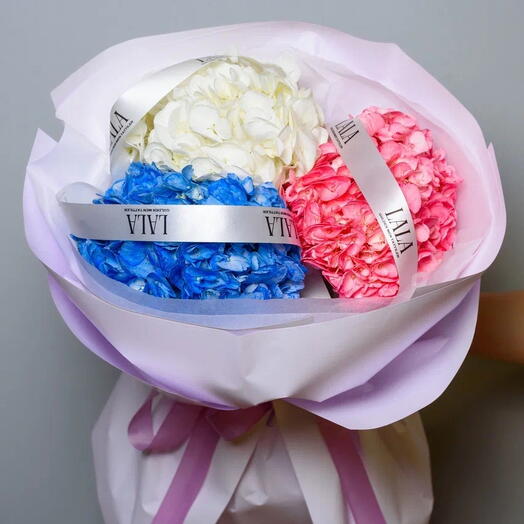 Мини букет из гортензии микс