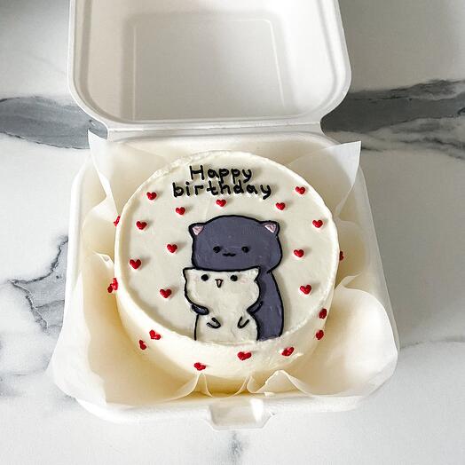 Бенто-торт котики на день рождения happy birthday любимому парню мужу другу любимой девушке жене подруге