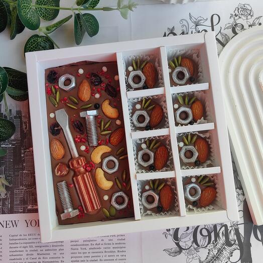 Набор шоколада для мужчины. Подарок на День рождения