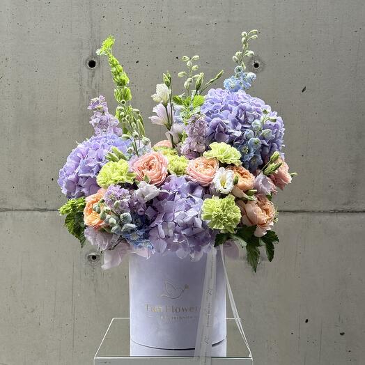 Flower hatbox Lilac Candy