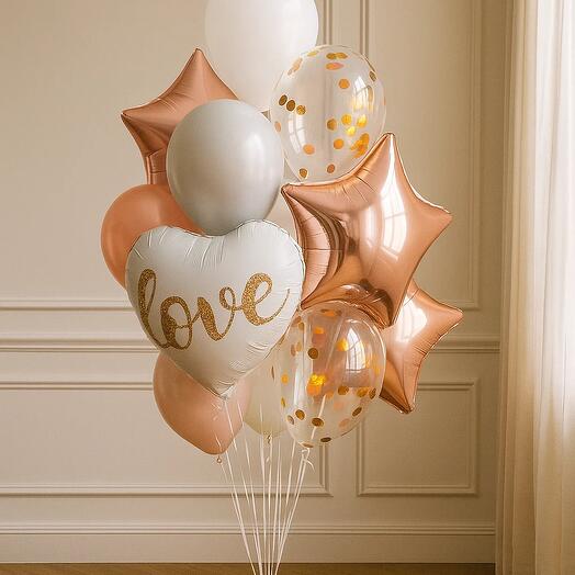Набор шаров для девушки «Розовая любовь»