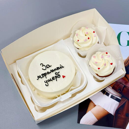 Набор бенто торт с капкейками на День учителя За моральный ущерб