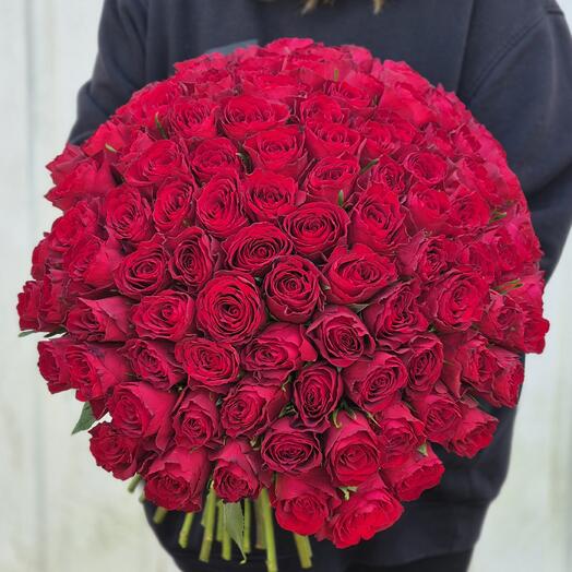 101 роза под ленту