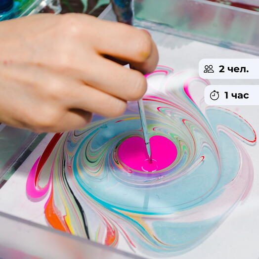 Когда любовь расцветает.  Рисование на водной глади