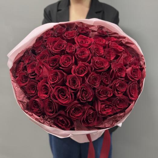 🌹 WOW 🌹 крупная 51 красная роза