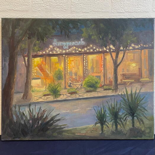 Картина маслом "Тепло южного вечера"