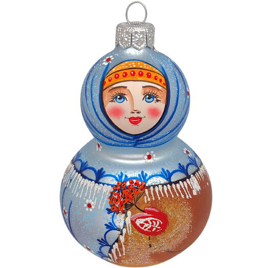 Ёлочная игрушка "Русская красавица"  (Винтажный шар)