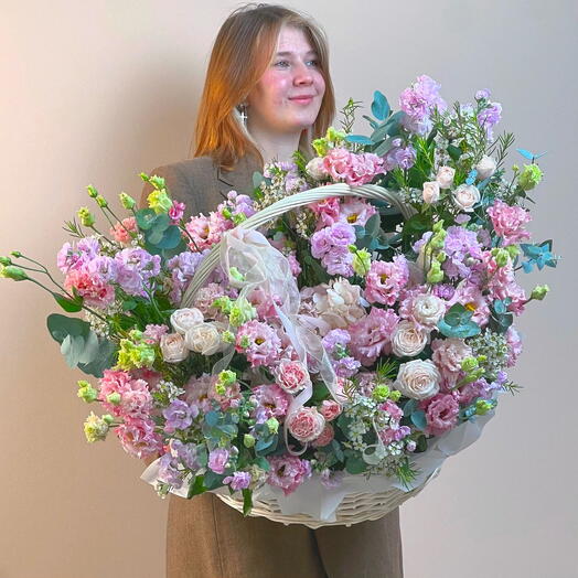 Корзина с цветами💜